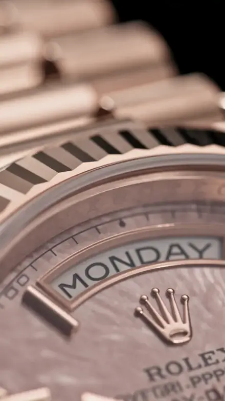 Rose gold, stone dial, rendered by Numeri